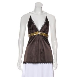 KAUFMANFRANCO Embellished Silk TOP